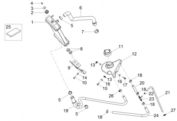 Fahrgestell Kühler - Aprilia SX 50ccm 2T LC 2018- ZD4KKB03