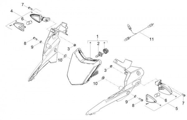 Elektrische Anlage Scheinwerfer - Aprilia SX 50ccm 2T LC 2018- ZD4KKB03