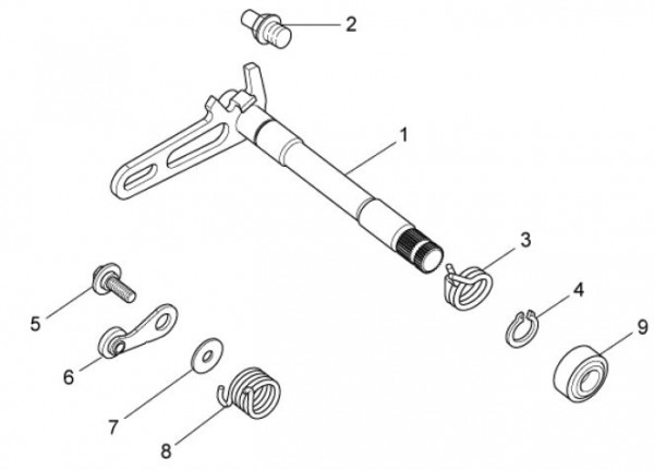 Motor Schaltgabel - Aprilia SXV 450ccm 4T LC 2010- ZD4VSU41