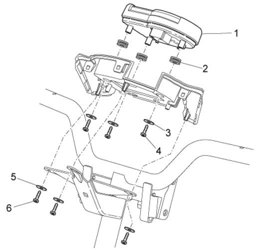 Lenker Tachometer - Aprilia SR 50ccm 2T LC 2013- ZD4VFD00