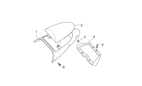 Fahrgestell Sitz II - Aprilia SR 50ccm 2T AC 2000- ZD4LY