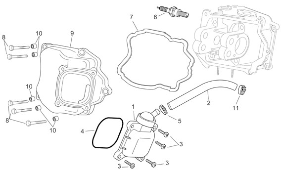 Motor Ölablassventil - Aprilia Atlantic 125ccm 4T LC 2008- ZD4SPD