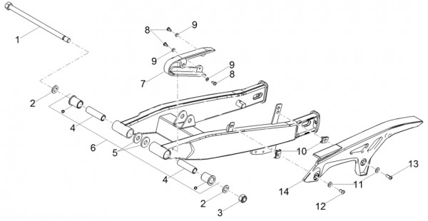 Radaufhängung Schwinge - Aprilia SX 50ccm 2T LC 2018- ZD4KKB01