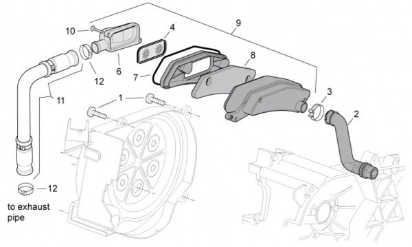 Motor Sekundärluftsystem - Aprilia SR 50ccm 2T LC 2014- ZD4VFD00