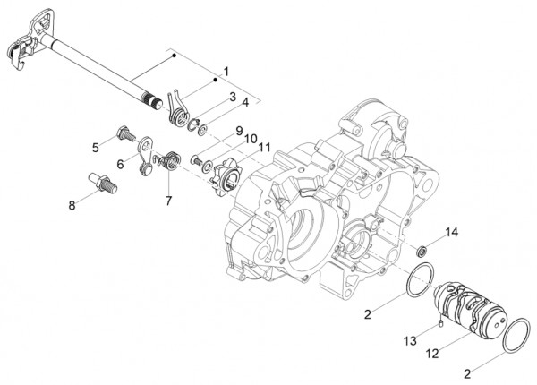 Motor Schaltwelle - Aprilia SX 50ccm 2T LC 2018- ZD4KKB01