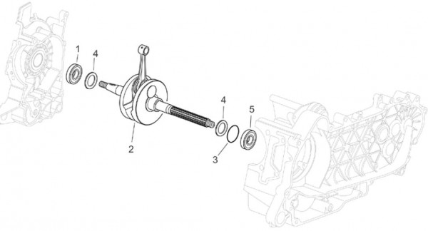 Motor Kurbelwelle - Aprilia Atlantic 125ccm 4T LC 2003- ZD4SP0