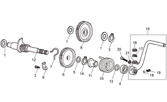 Motor Kickstarter - Aprilia SX 50ccm 2T LC 2006- ZD4PV