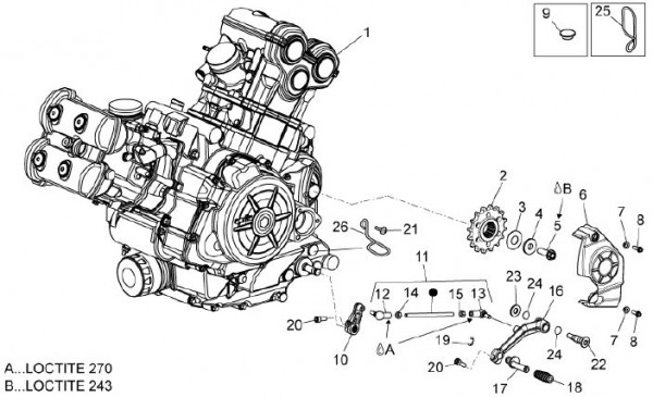 Motor Motor - Aprilia Dorsoduro 1200ccm 4T LC 2011- ZD4TV