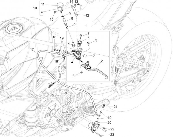 Lenker Lenker links - Aprilia Caponord 1200ccm 4T 8V LC 2014- ZD4VKA01