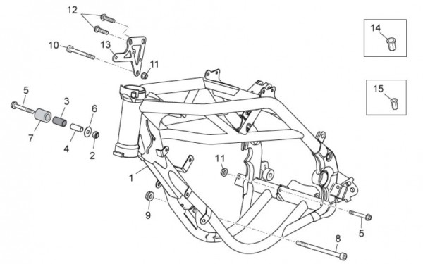 Fahrgestell Rahmen - Aprilia SX 125ccm 2T LC 2011- ZD4SXA00
