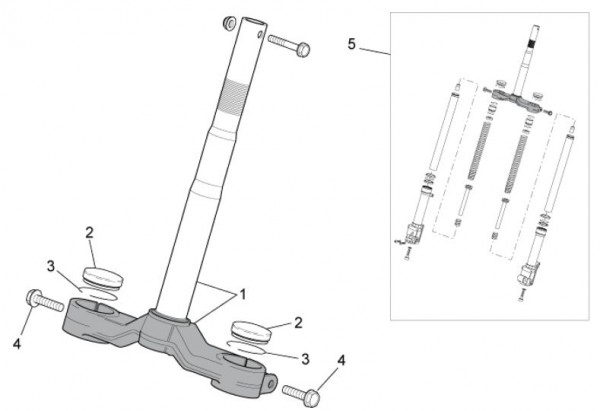 Radaufhängung Vorderradgabel - Aprilia SR 50ccm 2T LC 2012- ZD4VFD00