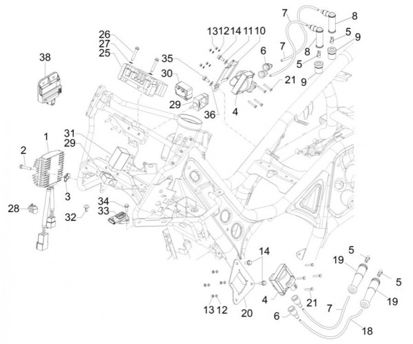 Elektrische Anlage Regler - Aprilia SRV 850ccm 4T 8V LC 2014- ZAPM55103
