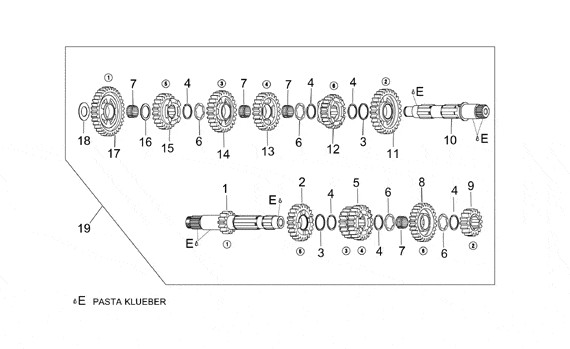 Motor Schaltgetriebe - Aprilia Tuono 1000ccm 4T LC 2004- ZD4RPB