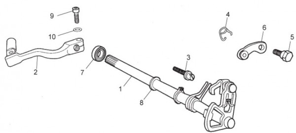 Motor Schaltgabel - Aprilia SX 50ccm 2T LC 2012- ZD4PVG01