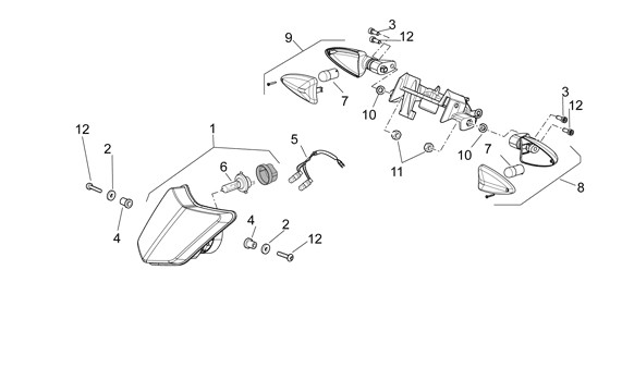 Elektrische Anlage Scheinwerfer - Aprilia SXV 450ccm 4T LC 2009- ZD4VSR