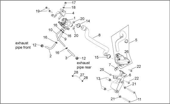 Motor Sekundärluftsystem - Aprilia SXV 550ccm 4T LC 2007- ZD4VSS