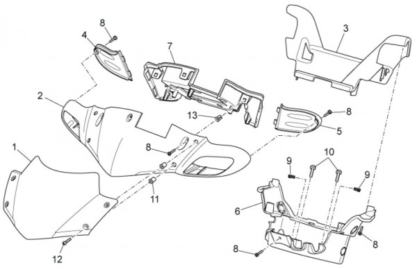 Lenker Lenkerdeckel - Aprilia SR 50ccm 2T LC 2014- ZD4VFD00