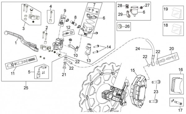 Bowdenzüge Bremsanlage vorn - Aprilia SXV 550ccm 4T LC 2010- ZD4VSU51