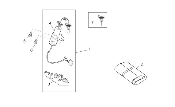 Elektrische Anlage Schloßsatz - Aprilia SX 125ccm 2T LC 2008- ZD4SX000