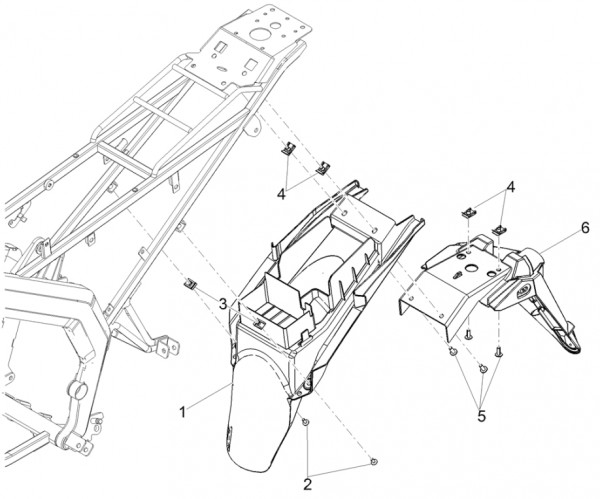 Fahrgestell Kennzeichenträger - Aprilia SX 50ccm 2T LC 2018- ZD4KKB01