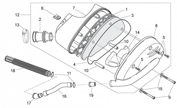 Motor Luftfilter - Aprilia SR 50ccm 2T LC 2013- ZD4VFD00