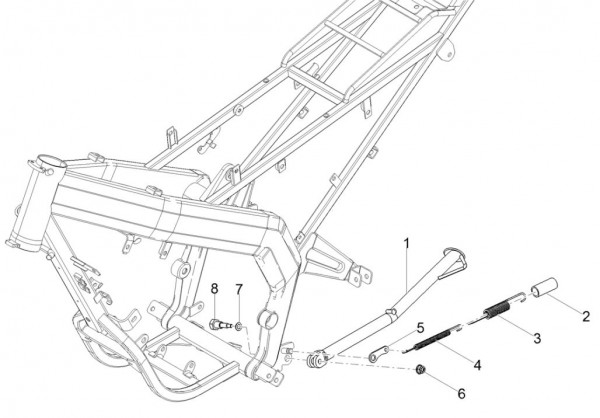 Fahrgestell Hauptständer - Aprilia SX 50ccm 2T LC 2018- ZD4KKB03
