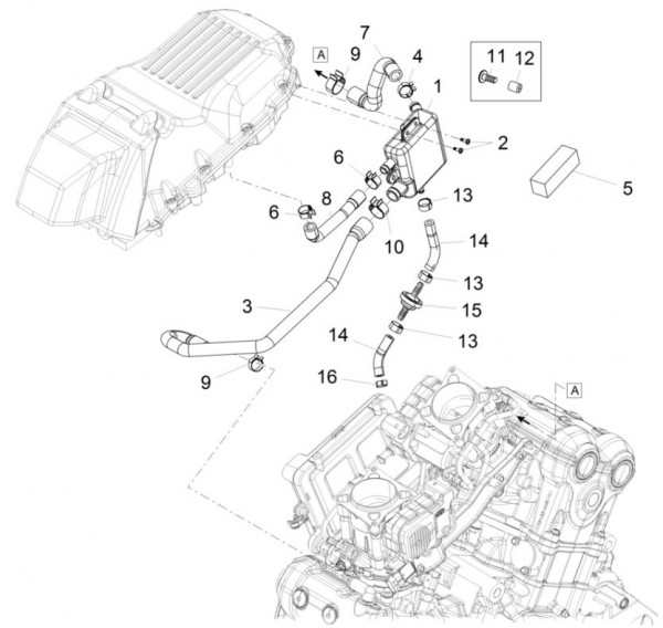 Motor Blow by - Aprilia Caponord Rally 1200ccm 4T 8V LC 2015- ZD4VKB003
