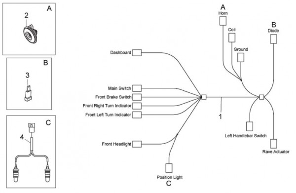 Elektrische Anlage elektrische Anlage - Aprilia SX 125ccm 2T LC 2010- ZD4SXA00