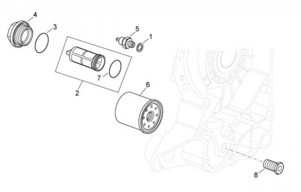 Motor Ölfilter - Aprilia Atlantic 300ccm 4T LC 2011- ZD4SPG00