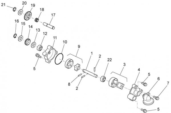 Motor Ölpumpe - Aprilia SXV 450ccm 4T LC 2010- ZD4VSU41