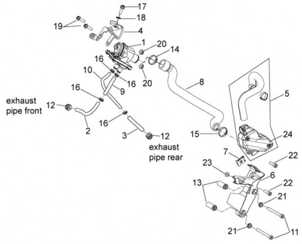 Motor Sekundärluftsystem - Aprilia SXV 450ccm 4T LC 2011- ZD4VSU41
