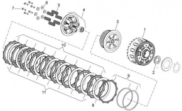 Motor Kupplung II - Aprilia Dorsoduro 750ccm 4T LC 2013- ZD4SMA00