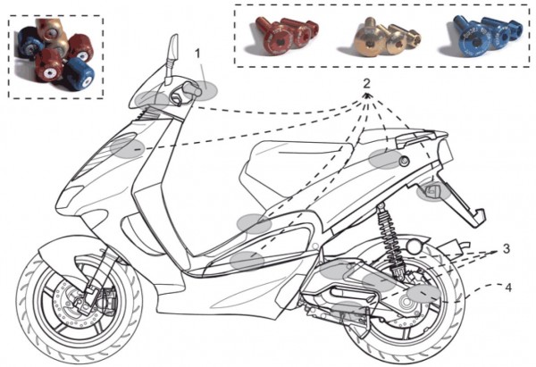 Zubehör Aprilia Accessoires- Fahrwerk - Aprilia SR 50ccm 2T AC 2000- ZD4LY