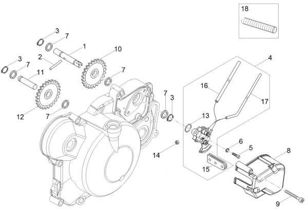 Motor Ölpumpe - Aprilia SX 50ccm 2T LC 2018- ZD4KKB01