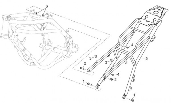 Fahrgestell Rahmen II - Aprilia SX 125ccm 2T LC 2010- ZD4SXA00