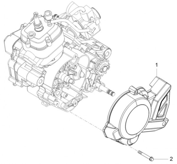 Motor Schwungradabdeckung - Aprilia SX 50ccm 2T LC 2018- ZD4KKB03