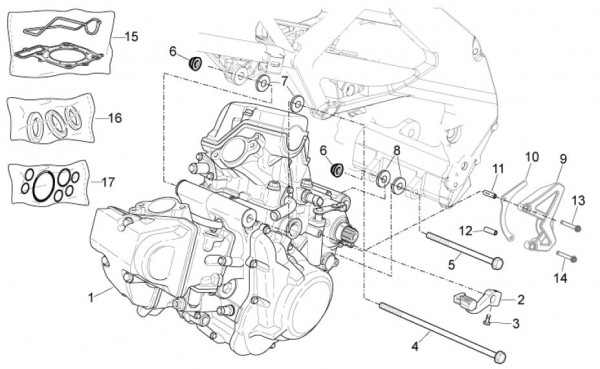 Motor Motor - Aprilia SXV 450ccm 4T LC 2009- ZD4VSR
