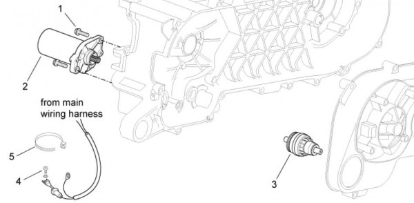 Motor Anlasser - Aprilia SR 50ccm 2T LC 2009- ZD4VFD00