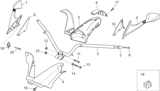 Lenker Lenker - Aprilia Atlantic 125ccm 4T LC 2003- ZD4SP0