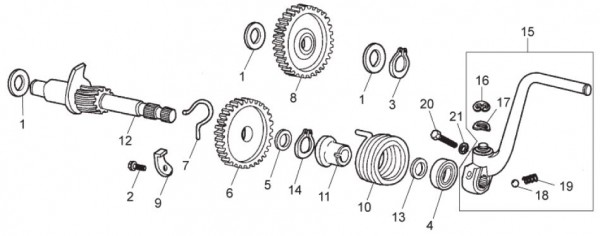 Motor Kickstarter - Aprilia SX 50ccm 2T LC 2009- ZD4PV