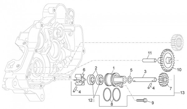 Motor Wasserpumpe - Aprilia SX 125ccm 2T LC 2010- ZD4SXA00
