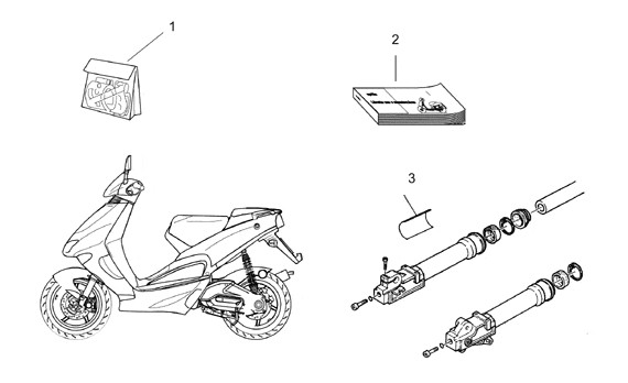 Fahrgestell Dekore - Aprilia SR 50ccm 2T AC 1998- ZD4LY