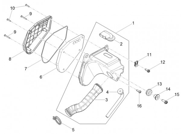 Motor Luftfilter - Aprilia SX 50ccm 2T LC 2018- ZD4KKB03