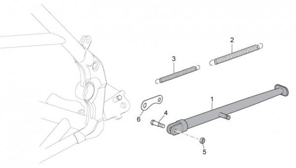 Fahrgestell Hauptständer - Aprilia SX 125ccm 2T LC 2011- ZD4SXA00