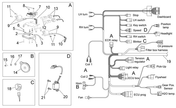 Elektrische Anlage elektrische Anlage I - Aprilia SXV 450ccm 4T LC 2006- ZD4VSR