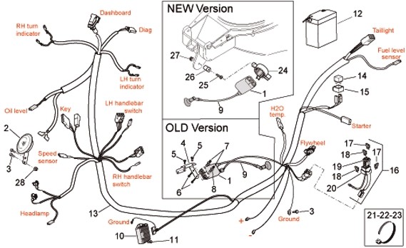 Elektrische Anlage elektrische Anlage - Aprilia SR 50ccm 2T LC 2010- ZD4VFD00