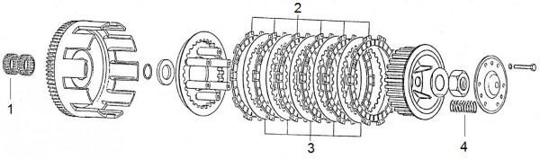 Motor Kupplung - Aprilia Tuareg 350ccm 4T AC 1987-