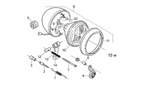 Elektrische Anlage Scheinwerfer - Aprilia Classic 50ccm 2T LC 1992- 86