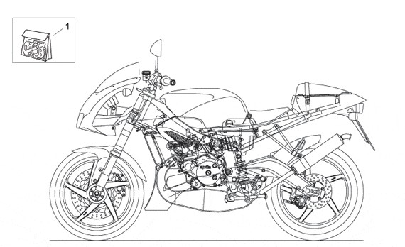 Fahrgestell Dekore - Aprilia Tuono 125ccm 2T LC 2004- ZD4SFD