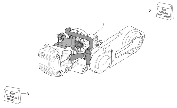 Motor Motor - Aprilia Atlantic 400ccm 4T LC 2005- ZD4VLB